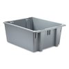 Rubbermaid Commercial Pallet Tote Box, Gray, High-Density Polyethylene (HDPE), 23.5" W, 10" H FG173100GRAY